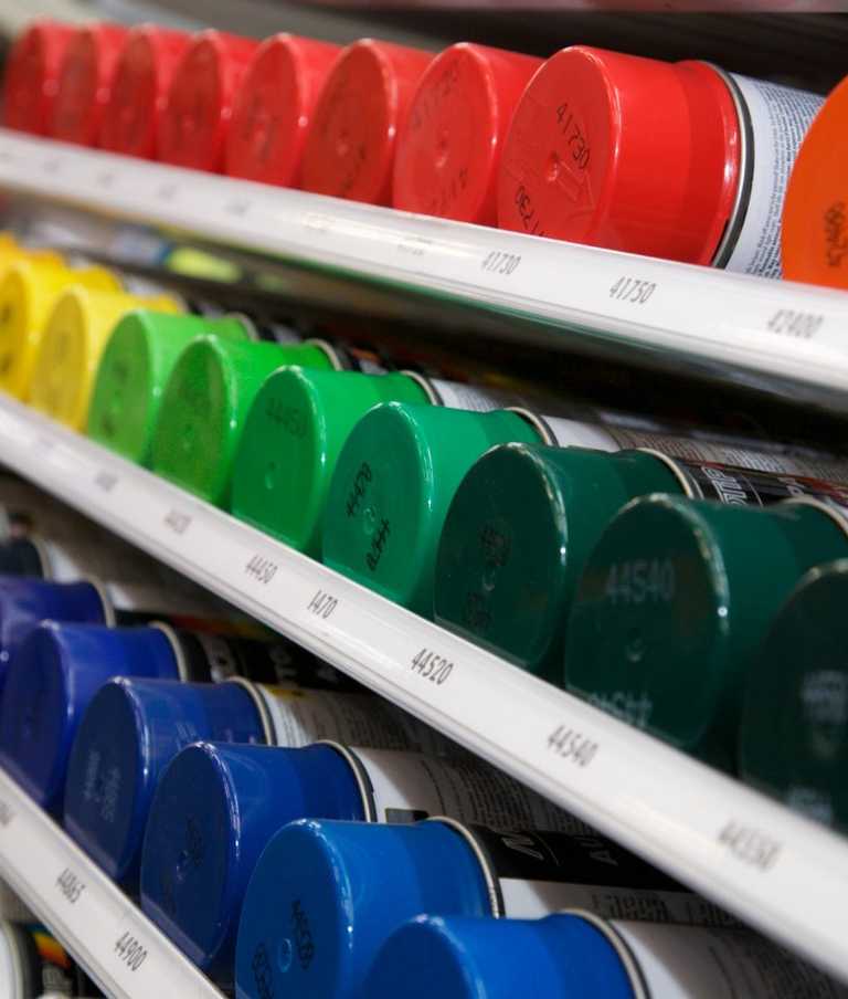 Colourful primer bottle lids